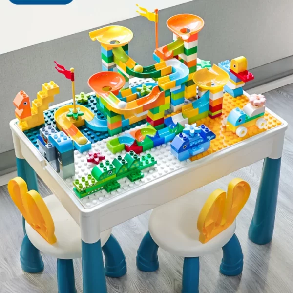 Building block table, children's multifunctional toy table, boy's puzzle toy, puzzle baby building block game table, large parti