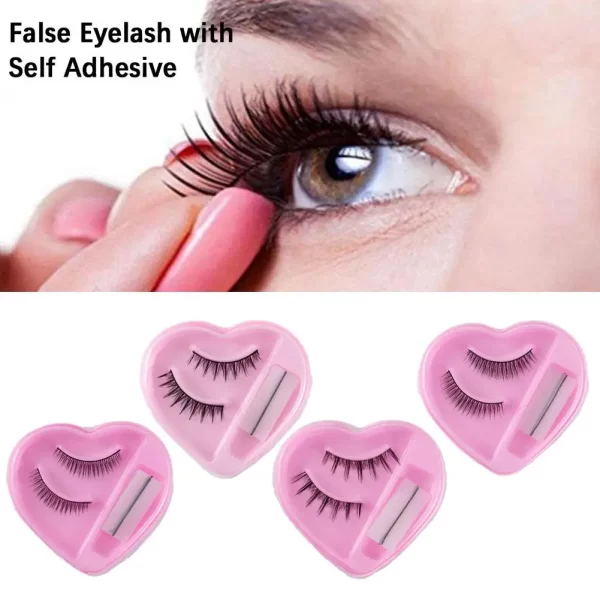 False Eyelashes Reusable Self-adhesive Lashes Glue-free Extension Makeup Beauty Strip Professional Tools Eyelash Full O6s9