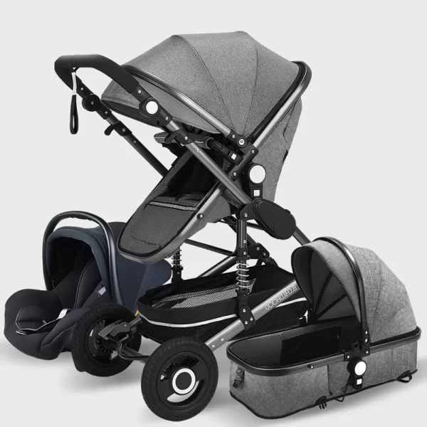 Luxury Baby Stroller High Landview 3 in 1 Baby Stroller Portable Baby Pushchair Baby Pram Baby Comfort for Newborn - Image 3