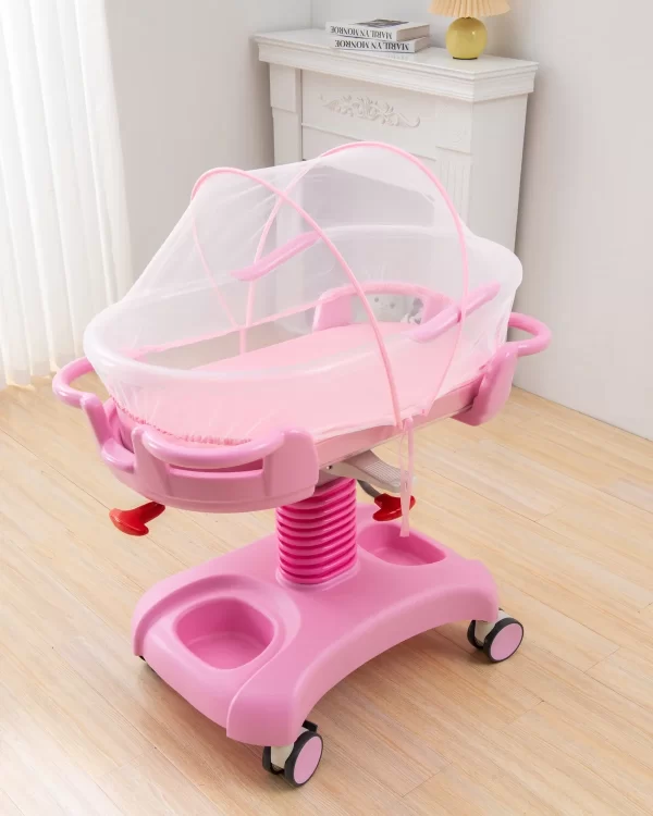 Luxury air controlled lifting mother, baby, and postpartum clubhouse center newborn crib with high transparency - Image 2