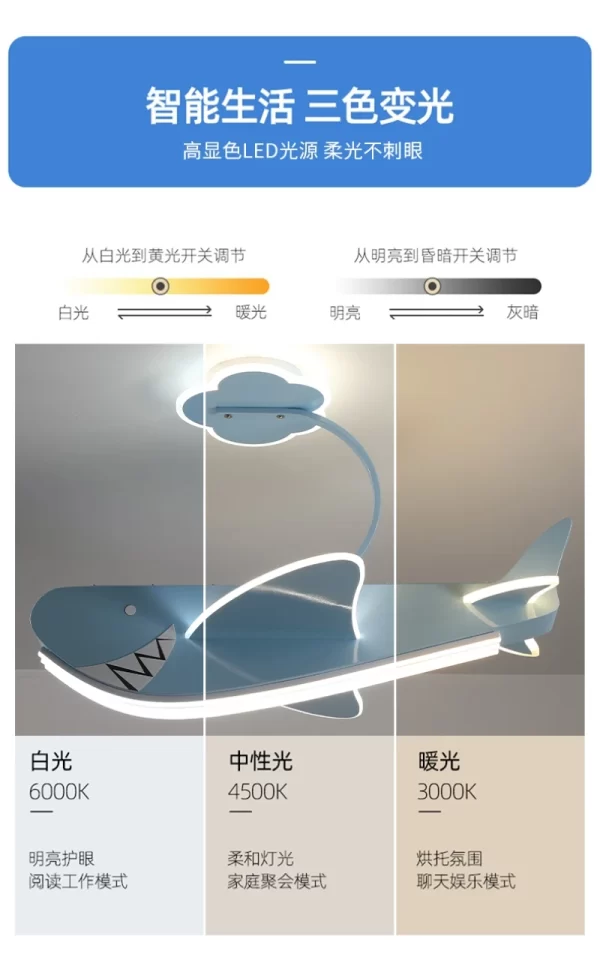 New Children's Room Lighting Baby Boys Kids Room Cartoon Ceiling Light Bedroom Chandelier Pendant Lamp Люстра Потолочная - Image 6
