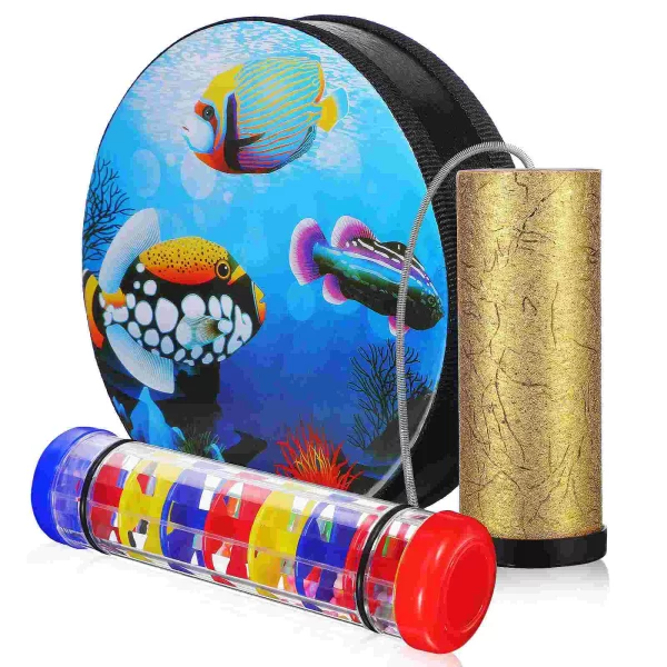 Orff Percussion Children Wave Bead Sound Drum Musical Instrument Kid Baby Toy Hand Sea with Rain Stick Spring Toddler Toys for - Image 4