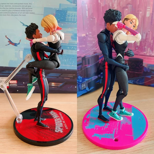 SHF Miles Morales Gwen Stacy Action Figures Spider Across the Spider-Verse Figure PVC Model Toys - Image 5