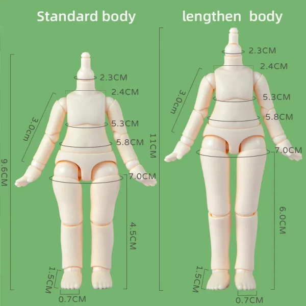 Second Generation Ymy Joint Doll Body Boy Girl Body Toy Replacement Joint Hand Accessories For Obitsu 11, Gsc Head, Ob11,1/12Bjd - Image 2