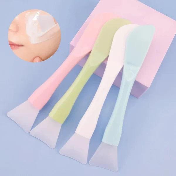 Silicone Facial Mask Brush Soft Head With Scraper Integrated Dual-use Mud Film Brush DIY Film Adjusting Beauty Tool Beauty - Image 3