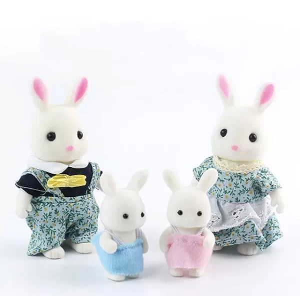 Simulation Forest Rabbit Family DIY Playset Mini Rabbit Bear Figure Toy Dolls Kids Gifts - Image 3