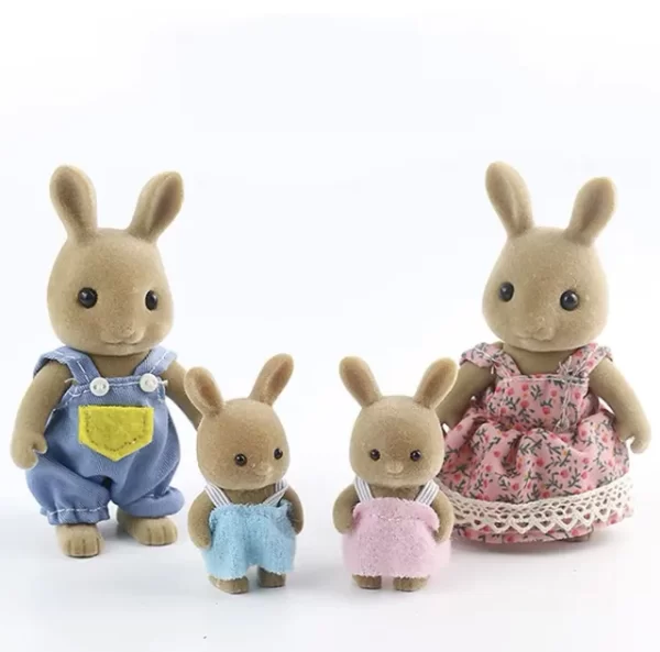 Simulation Forest Rabbit Family DIY Playset Mini Rabbit Bear Figure Toy Dolls Kids Gifts - Image 4